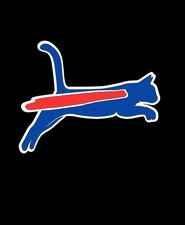 Cute Leaping Cat Custom Vinyl Sticker 5x4 Inches 