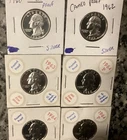 Group Lot 6 Deep Mirror Frosted Cameo 1960 1962 1963 1964 Proof Silver Quarters