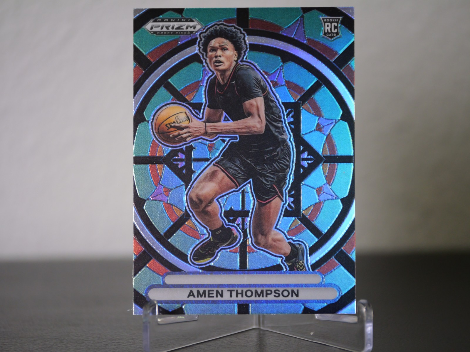 Amen Thompson Stained Glass 2023 Panini Prizm Draft