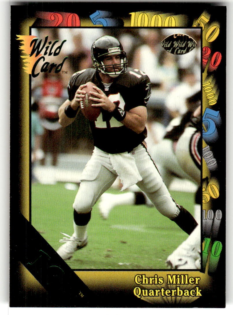 1991 Wild Card Chris Miller 10 Stripe #123