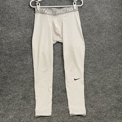Nike Pro Cool Compression Training Tights Mens Sz L White 703098-100