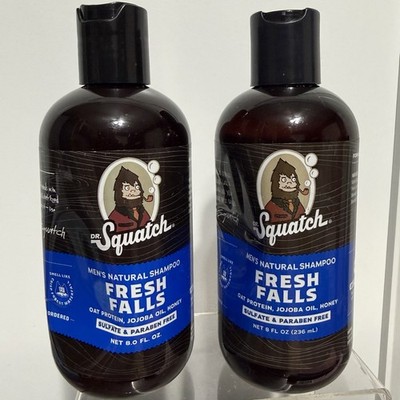 {Set of 2} Dr Squatch FRESH FALLS Men's Natural Shampoo 2 x 8 fl oz ~ New/Sealed