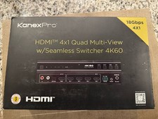 KANEXPRO VM-MVIEW 4x1 HDMI Quad Multi-View  Seamless Switcher 4K60, 18Gbps 4x1