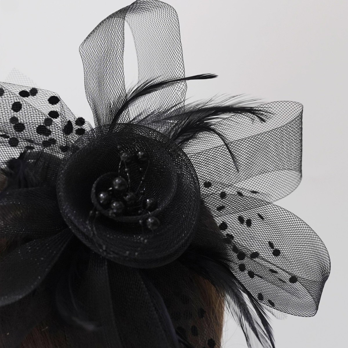 4927 Women Fascinator Hats 20s 50s 80s Tea Party Wedding Cocktail Pillbox Fascinators Hats 20s 50s Pillbox Hat Cocktail Tea Party for  main image 2