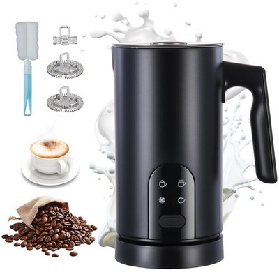 Milk Frother Automatic Hot & Cold Foam Maker Auto Shut-Off Durable Stainless ...