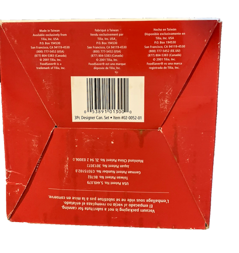 FoodSaver 3 Piece BPA-free Vacuum Storage Canister Set Brand New In Open Box! - Picture 6 of 7