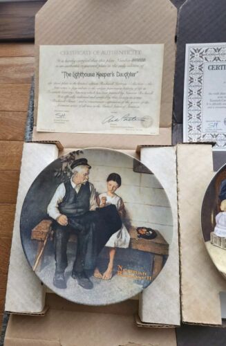 Lotto di 6 piatti da collezione Norman Rockwell bambini CERTIFICATI E SCATOLA USATI IN OTTIME CONDIZIONI #8 - Foto 2 di 22