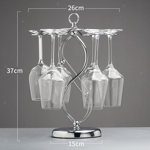 Wine Glass Holder with 6 Hooks Display stand Display Countertop Home - Picture 5 of 9