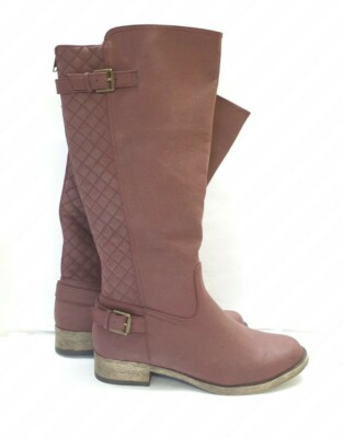 Shoedazzle Deniz halbhohe burgunderrote Damen-Schnallendetail Größe UK 8 G/195