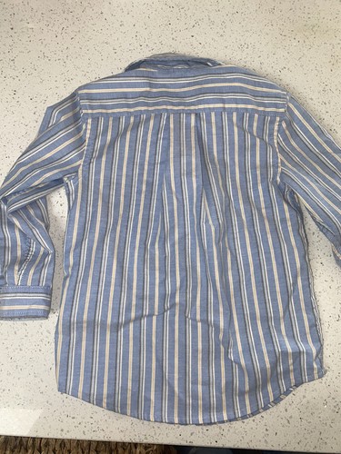 VINEYARD VINES Boys Blue Oxford Pinstripe Easter Button Front Shirt SIZE 4 - Picture 8 of 11
