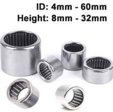 HK Needle Bearing ID 4mm - 60mm Drawn Cup Needle Roller Bearings Height 8mm-32mm