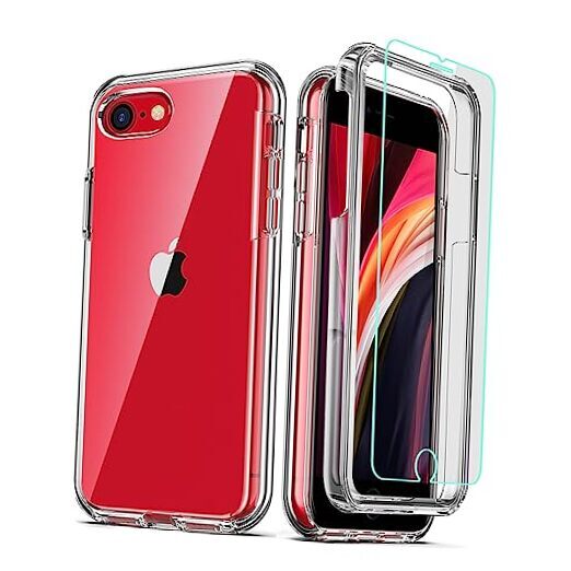 Compatible para Funda 2022/3/2020/2ª Gen, [Pack de 2 iPhone SE 111_Claro
