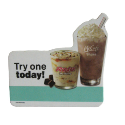 McDonalds McCafe Shake Name Tag Pin Rolo McFlurry Try One Today  2017