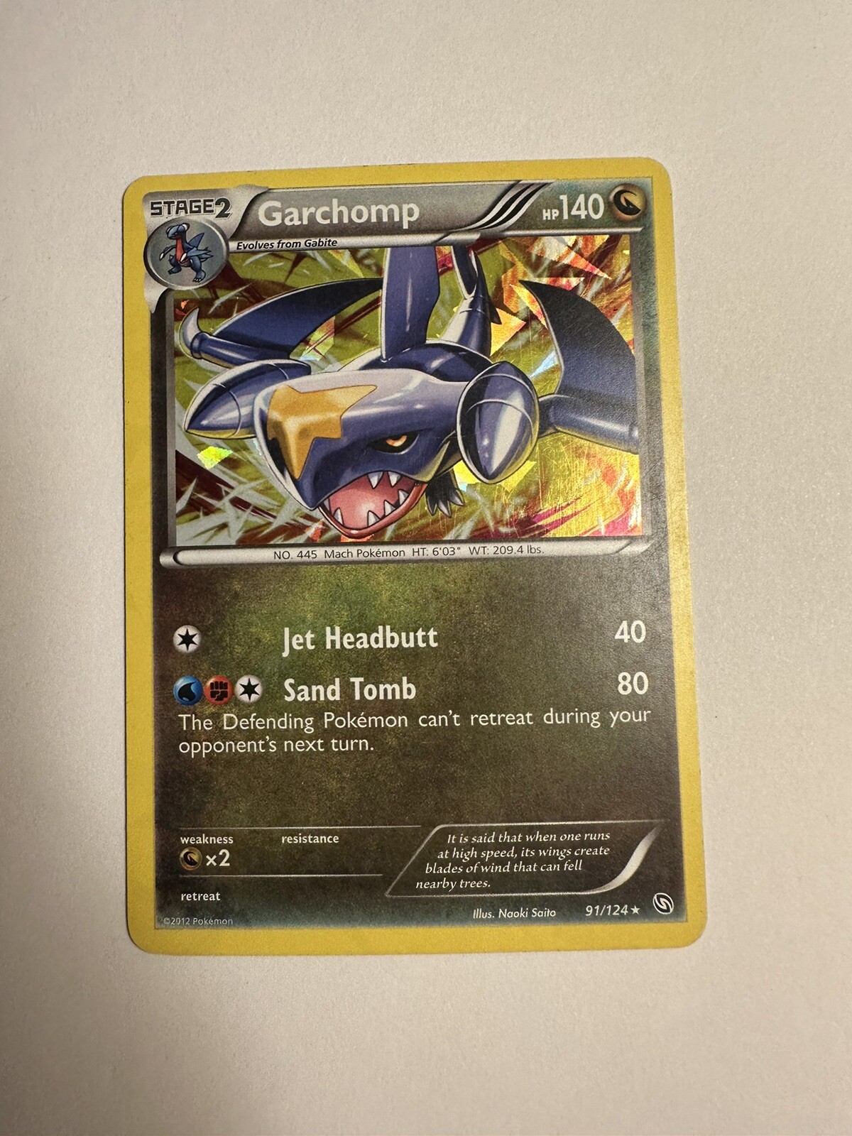Garchomp Cosmos Holo 91/124 Black & White Dragons Exalted Pokémon Card LP 30S