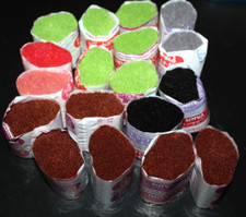 Pre-cut Latch Hook Yarn Lot Green Pink Gray 18 Rounds Rug Yarn  -G -9