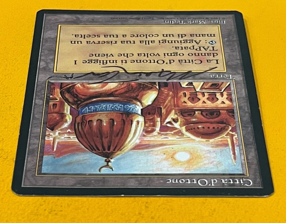 MTG CITY OF BRASS (Italian) Renaissance (Signed) (OldManMTG 008-876) - Image 3 of 4