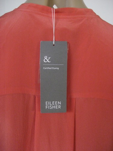 Top sin mangas EILEEN FISHER crepé de seda con botones XX-pequeño nuevo con etiquetas $198 - Imagen 6 de 8