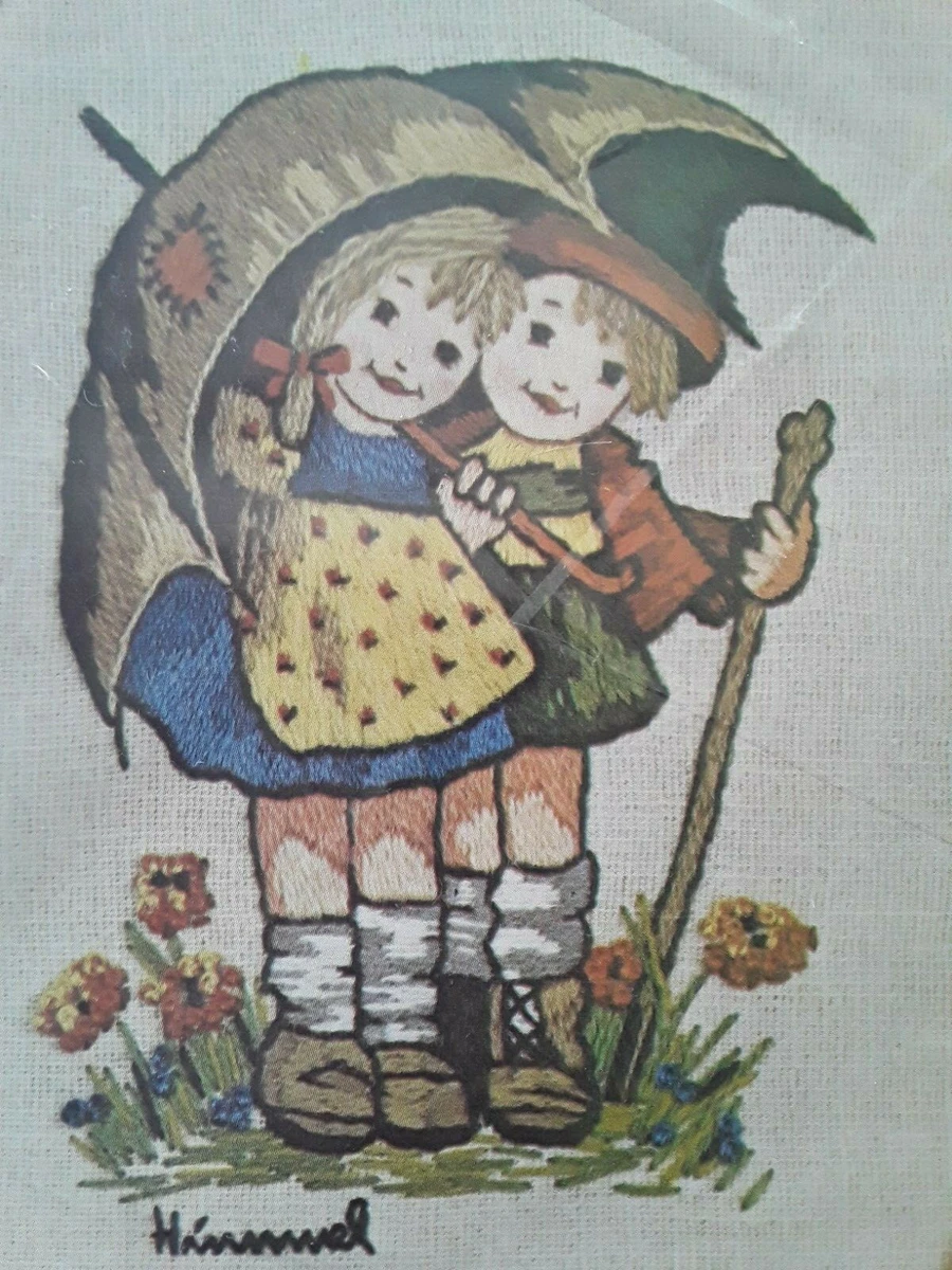 Kit De Broderie Noël Paragon NeedleCraft Vintage 1981 - Bleu - Pour Cadre 16x20
