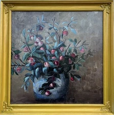 Impressionist Flower Still Life Art Nouveau Oil Painting 50X50Cm