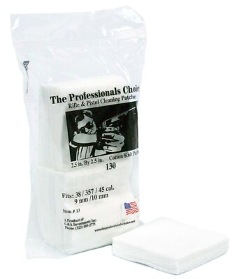 The Professional's Choice  Cotton Knit 2 1/2-Inch Square Gun Cleaning Patches
