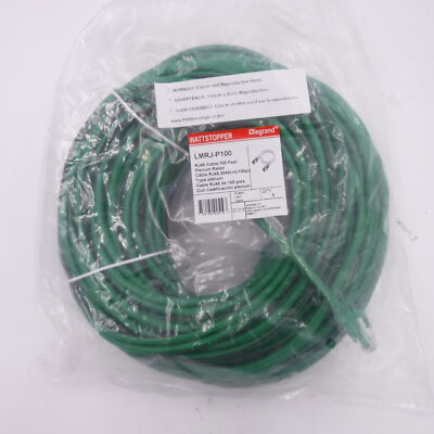 100' Legrand LMRJ-P100 Green Plenum Rate RJ45 Cable 24AWG Cat 5E Patch Cord
