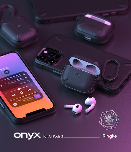 Funda para AirPods 3 (3ª generación) Ringke [Onyx] cubierta antihuellas con mosquetón - Imagen 15 de 37