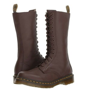 brown soft leather doc martens