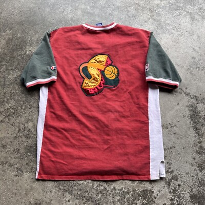 Vintage 90s Seattle Super Sonics Warm Up Shooting Shirt Mens Size XL Cotton 