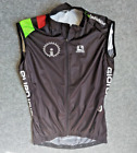 Giordana Cycling Vest Windbreaker Mesh Size M Full Zip Black Red Green Stripes