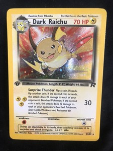 Dark Raichu Holo 1st Edition Team Rocket Secret Rare 83/82 NM/LP