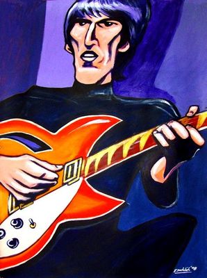GEORGE HARRISON PRINT poster beatles songs cd all things must pass rickenbacker 