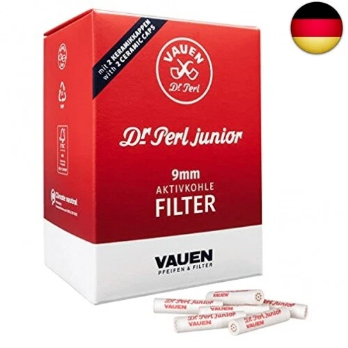 Dr. Perl Filter Junior Aktivkohlefilter groß-9 mm-Ju-Max 2 x 180er-Vauen,