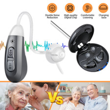 Digital Hearing Aid with Adaptive ANC Noise Cancellation & Charging Case