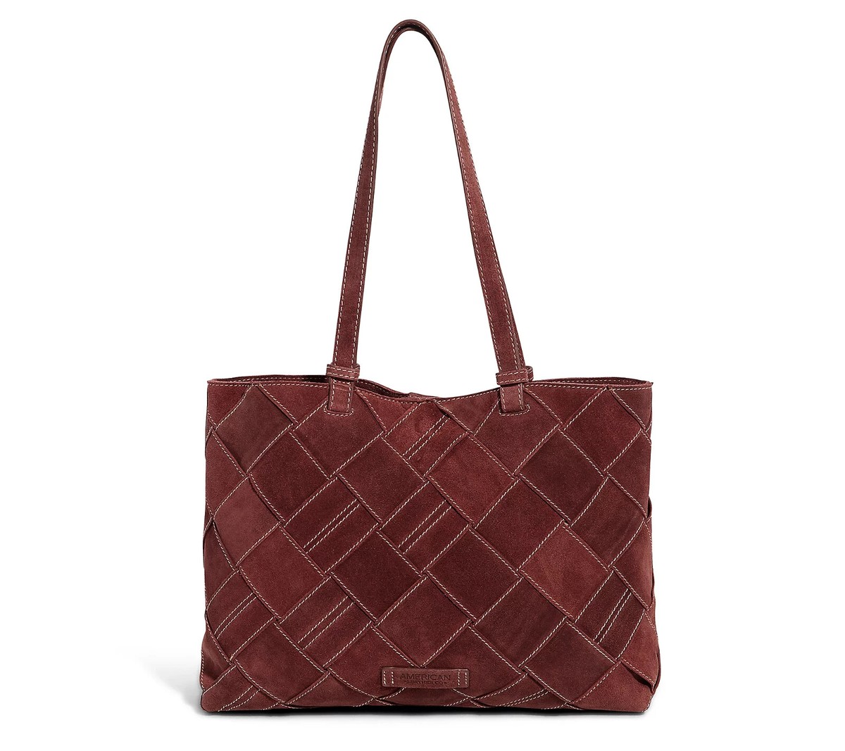 【PORTERNA】Corky tote bag New American Leather Co. Mercer Suede Woven Tote Bag Purse