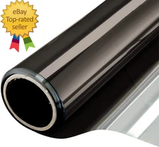 Window Film One Way Mirror Tint Daytime Privacy Static Cling Non-Adhesive