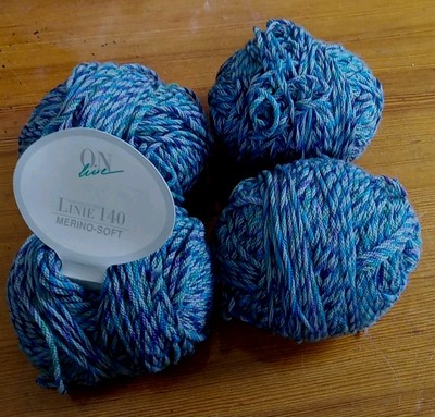 4 Skeins 6.2 oz ON LINE LINIE 140 MERINO Soft COLOR sock knitting Yarn Purple