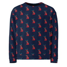Reindeer Dog Christmas Navidad Pattern PopFelix Designer Unisex Sweatshirt