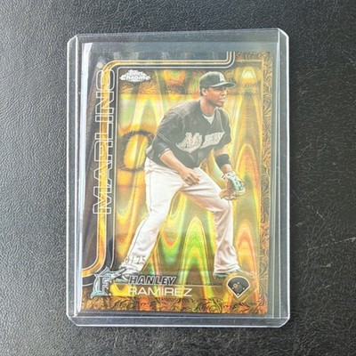 2025 Topps Gilded Collection Hanley Ramirez Gold RayWave Refractor Marlins /25