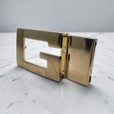 GUCCI Gold Tone Hinged G Logo Belt Buckle Only MOD DB Italy Marked