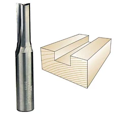 Whiteside Solid Carbide Straight Bit, 1/2 in. SH x 3/8 in. CD x 1 in. CL
