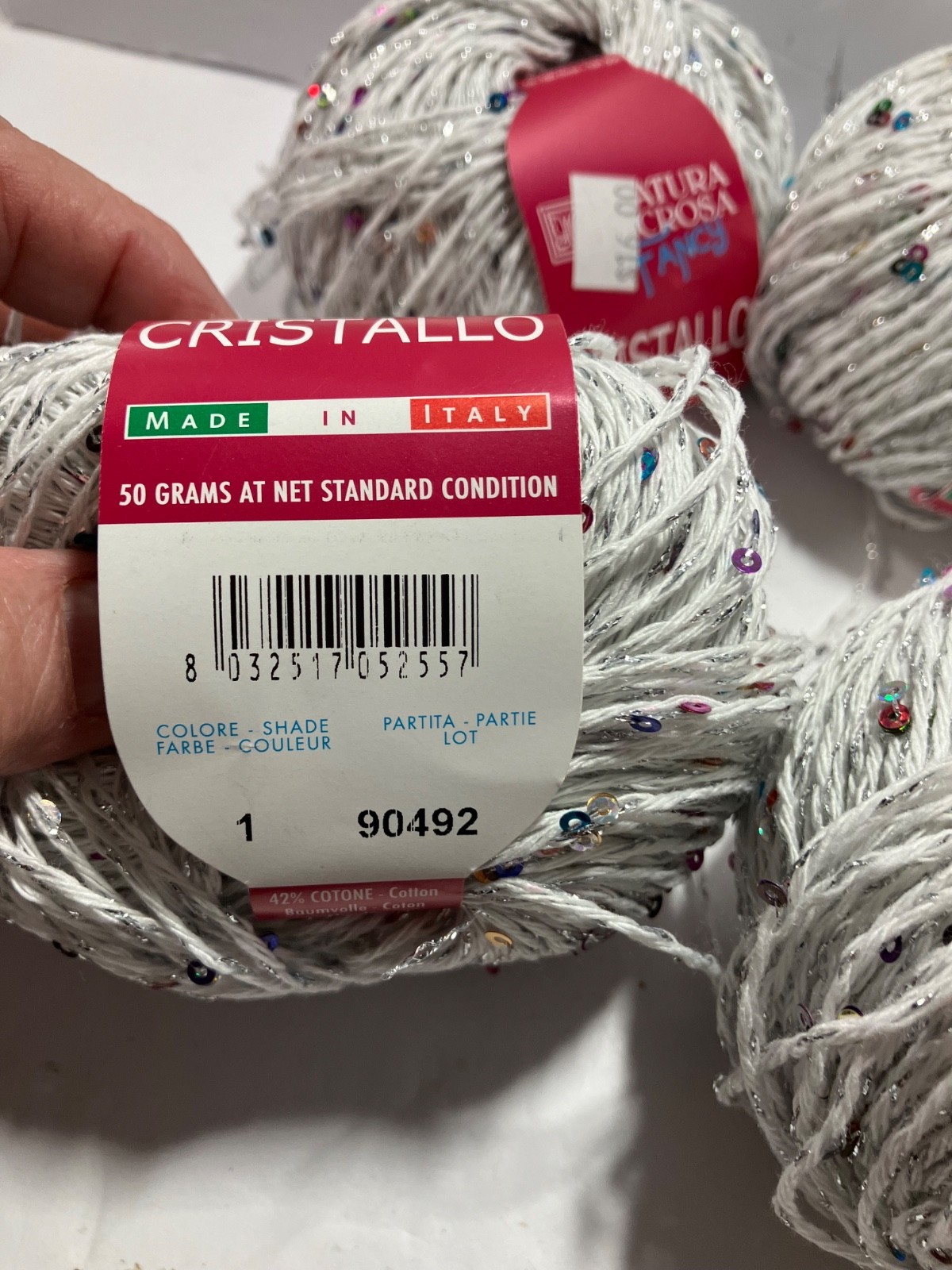 5 Balls of Filarura Di Crosa Fancy Cristallo