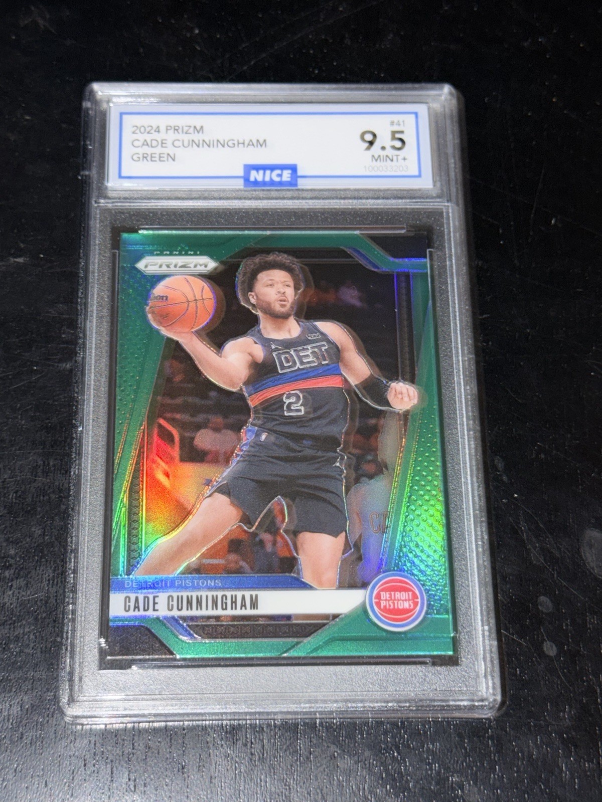 2024-25 Prizm Basketball Green Cade Cunningham #41 Mint + 9.5