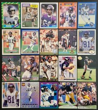 Lot of 20 Different ANTHONY CARTER Football Cards 3xPB 1986-2013 FB4927