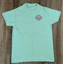 Colorado Pikes Peak Rocky Mountains Green Neon T-shirt Sz S