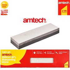 8" AMTECH Combination Sharpening Stone Whetstone Knife Chisel Tools Wet Oilstone