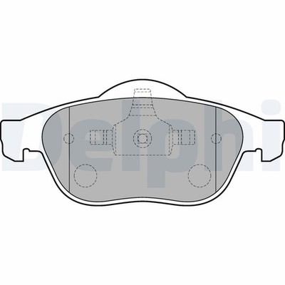 LP1708 DELPHI Brake Pad Set, Disc Brake for Renault