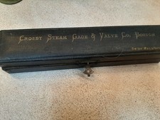 Ancien instrument scientifique Suisse Crosby jauge à vapeur et valve de Boston