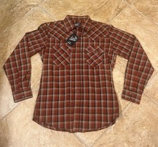 Vintage 70s Levis Western Shirt Mens Medium Rare Pearl Snap White Tab Sawtooth