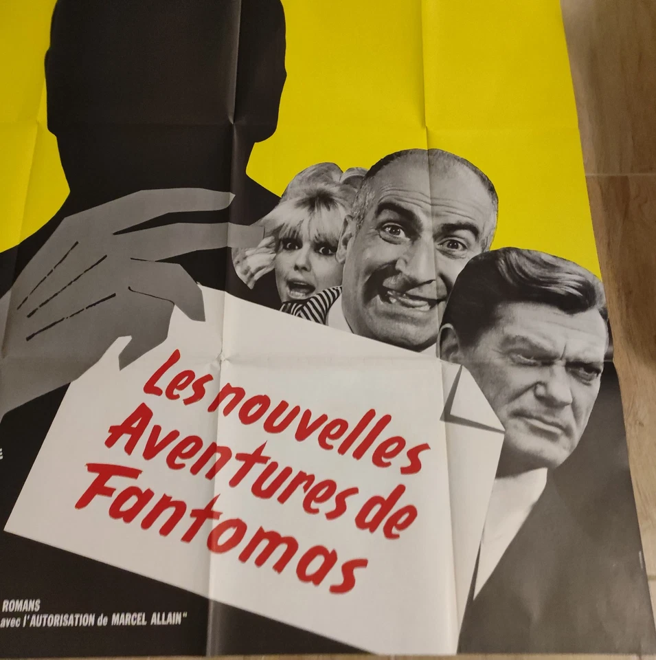 Franz. Großplakat Louis de Funes FANTOMAS gegen Interpol 1,57 m x 1,16 m - Bild 2 von 3