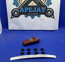 2 sets of new tires, 8 total for spoke wheels lesney matchbox "E" type jaguar
